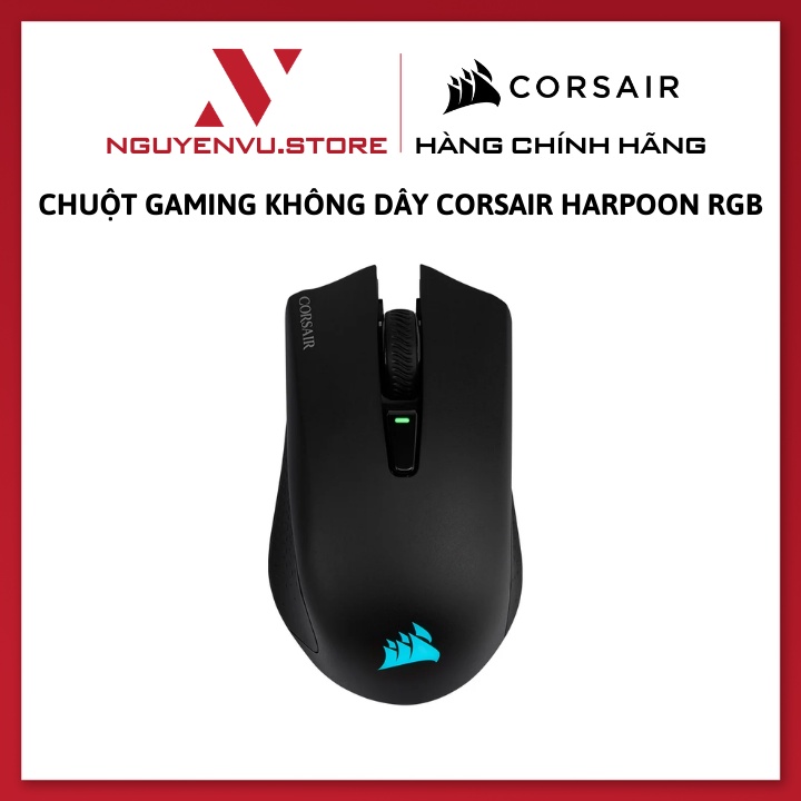 Chuột Gaming không dây Corsair Harpoon RGB Wireless - Hàng Chính Hãng