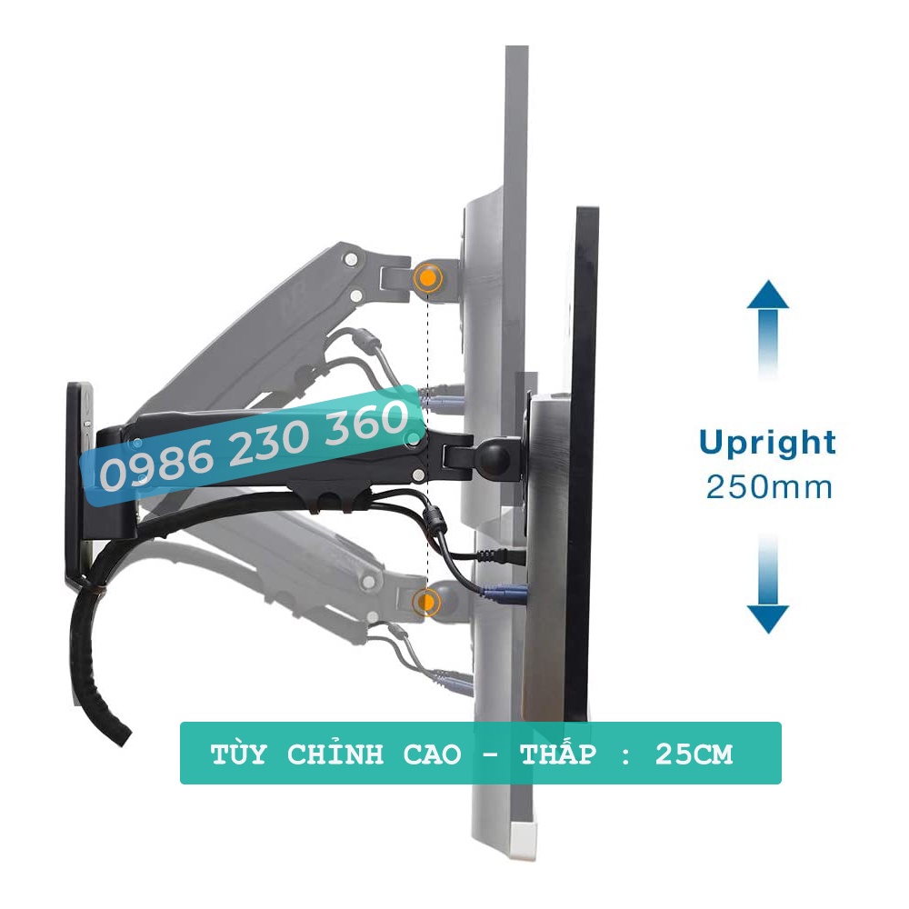 Giá Treo Màn Hình NB-F425 Tương Thích Màn 24 - 35 Inch , Lắp Đặt Treo Tường Tùy Chỉnh Đa Năng - Xoay Màn 360 Độ