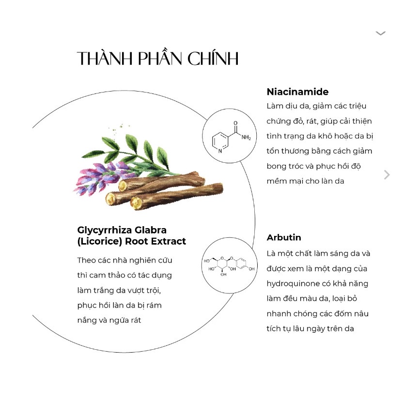 10ml Chiết xuất cam thảo dưỡng trắng da vượt trội