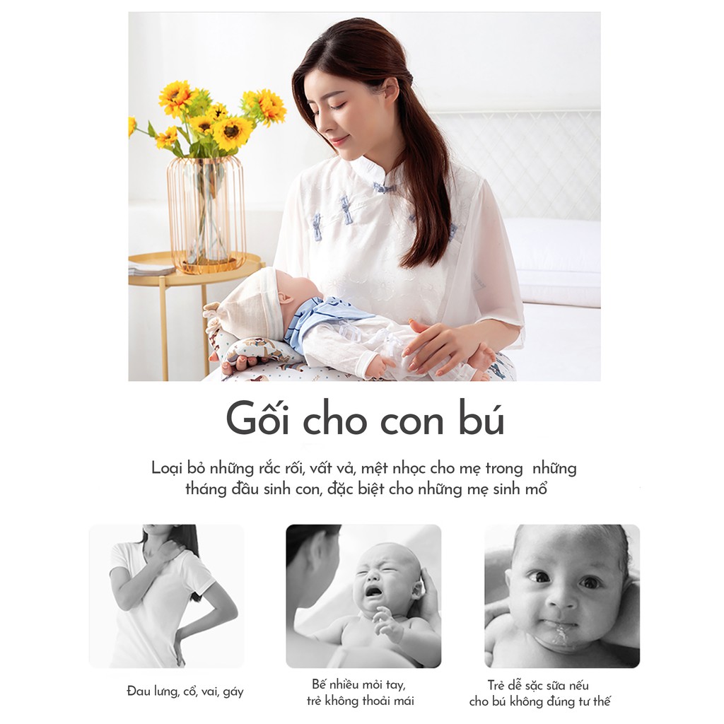 GỐI CHỮ C ĐA NĂNG - HỖ TRỢ MẸ CHO BÉ BÚ - SỬ DỤNG NHƯ GỐI CHO BÀ BẦU - SIÊU TIỆN LỢI CHO MẸ VÀ BÉ