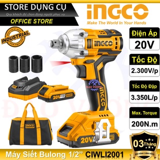 20v máy siết buloong 1/2" dùng pin lithium ingco ciwli2001