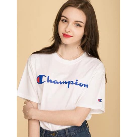 Thời trang thiết kế, áo phông họa tiết Champion sắc nét cho nam nữ