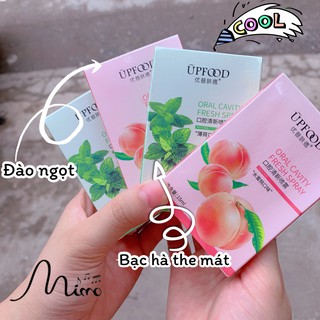 Xịt thơm miệng kháng khuẩn chính hãng nội địa Trung hương bạc hà the mát và đào ngọt