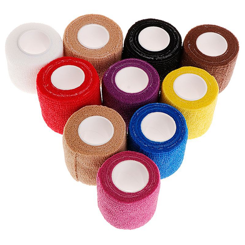 Set 10 cuộn băng keo 5cm tự dính dùng một lần đa năng tiện dụng khi tập thể thao