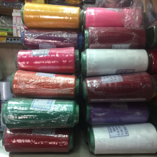 Tơ vắt sổ bé cuộn 3000m - 4000m sợi 150 nhiều màu chất lượng tốt  #110102