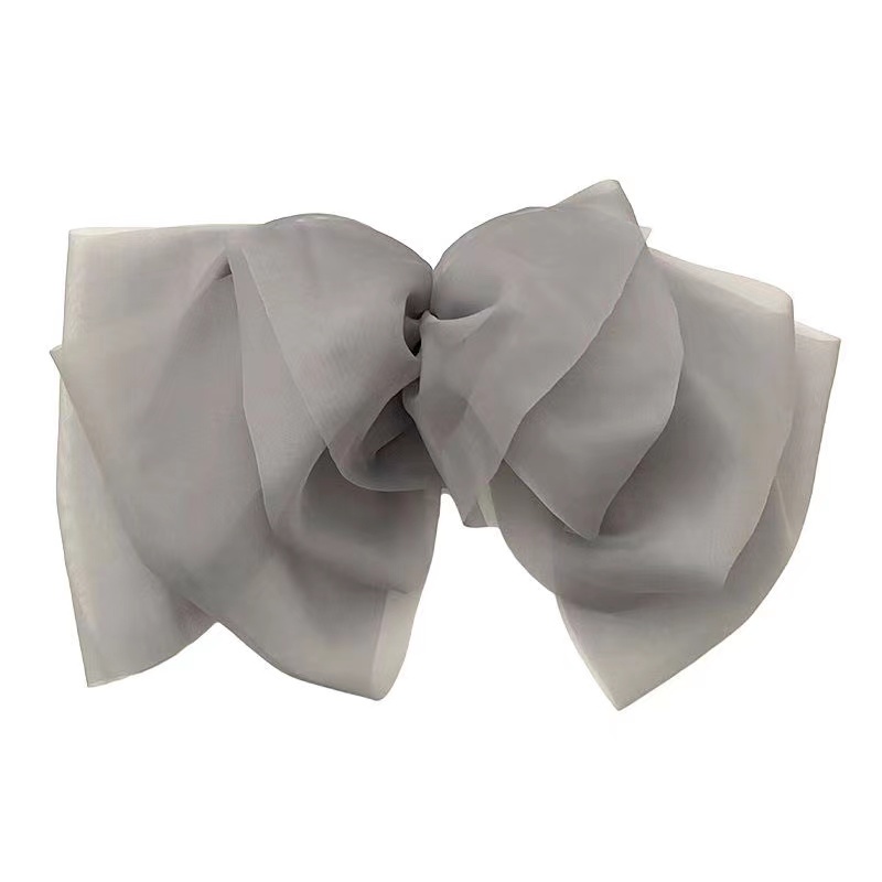 iF YOU Kẹp Tóc Hình Nơ Vải Voan Phong Cách Vintage Thanh Lịch Cho Nữ