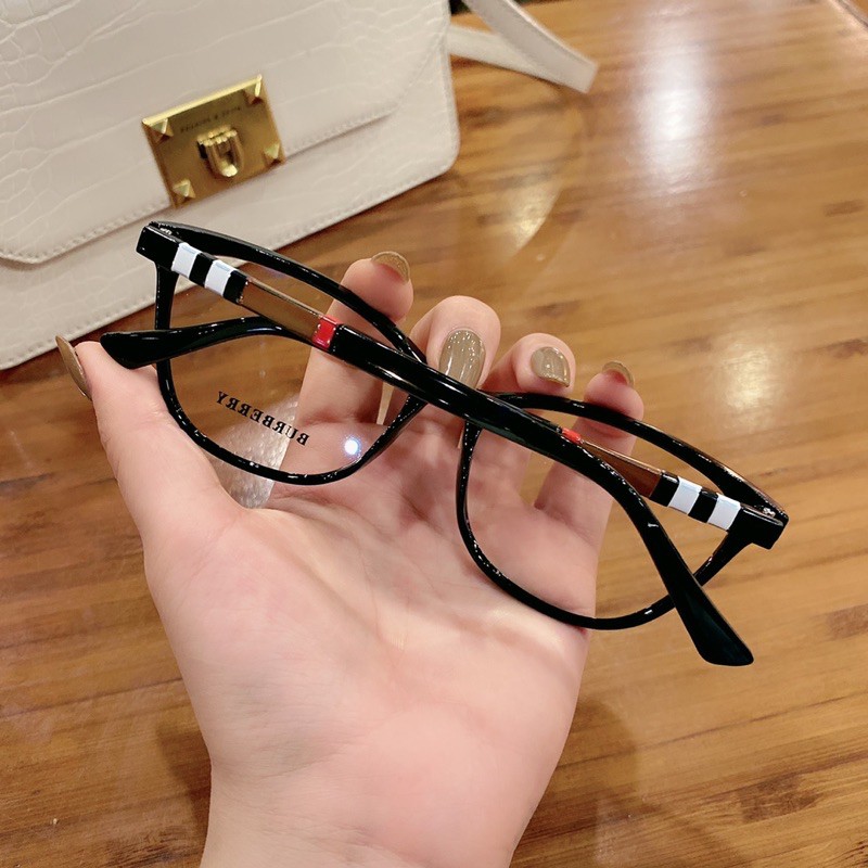 [Mã FARSSTGRE giảm 5K đơn bất kỳ] Gọng kính giả cận 0 độ mắt bầu dáng sọc unisex thời trang b 626 | BigBuy360 - bigbuy360.vn