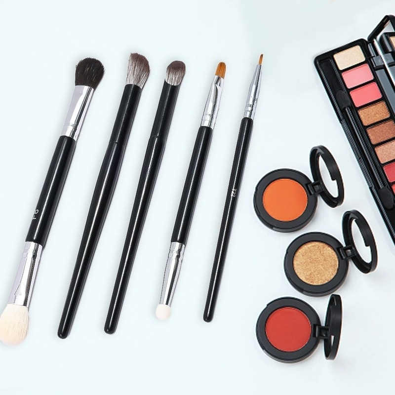 Cọ Trang Điểm Phấn Mắt/Kẻ Mắt Thiết Kế Hai Đầu Xốp Mềm Nhỏ Gọn