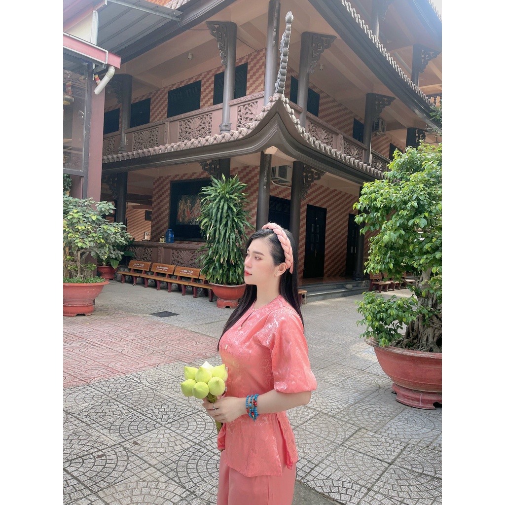 Đồ Lam Đi Chùa # Mẫu Ah Huy lụa gấm # Quần Áo Nữ