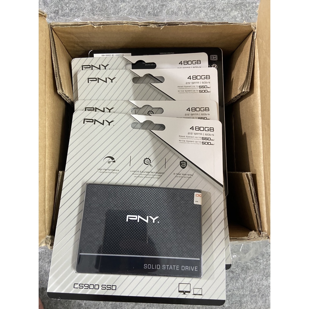 Ổ cứng SSD 480GB  PNY CS900 sẵn win 10/win 11 theo yêu cầu