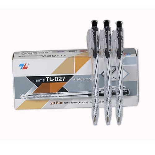 Set 5 Bút bi Thiên Long 027  HÀNG CHUẨN THIÊN LONG có màu xanh - đen