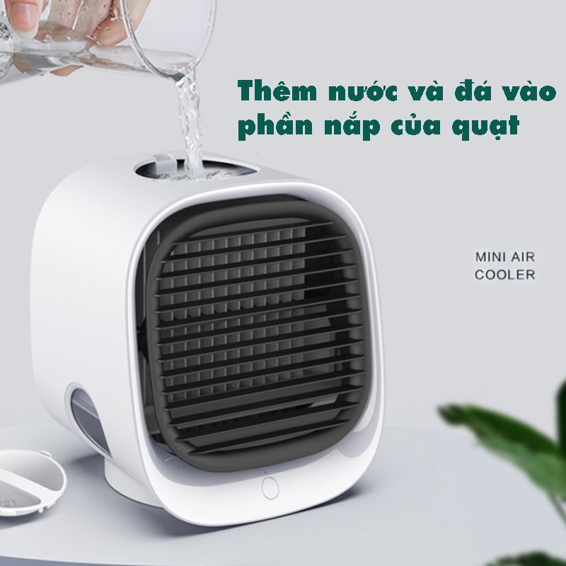 Quạt điều hòa mini để bàn- quạt hơi nước - có chức năng lọc không khí- không có tiếng ồn