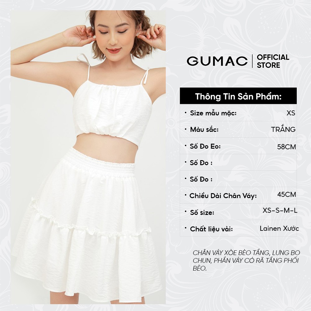 Chân váy bèo tầng GUMAC VB576 | BigBuy360 - bigbuy360.vn