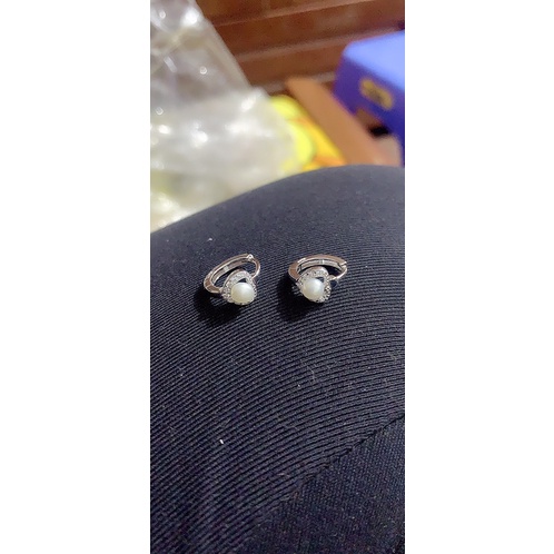 Khuyên tai hoa nhí tròn bạc thật siêu nét NGỌC MẬU trăng sao