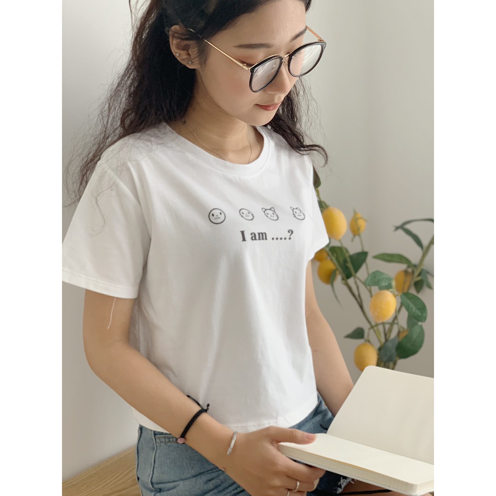 áo phông dáng ngắn mèo CRT31 1994closet