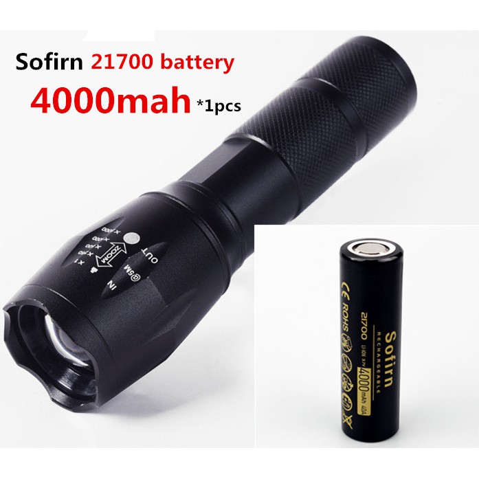 Đèn pin zoom SOFIRN 21700 4000mah pin 40a 3.7v 10c có thể sạc lại chất lượng