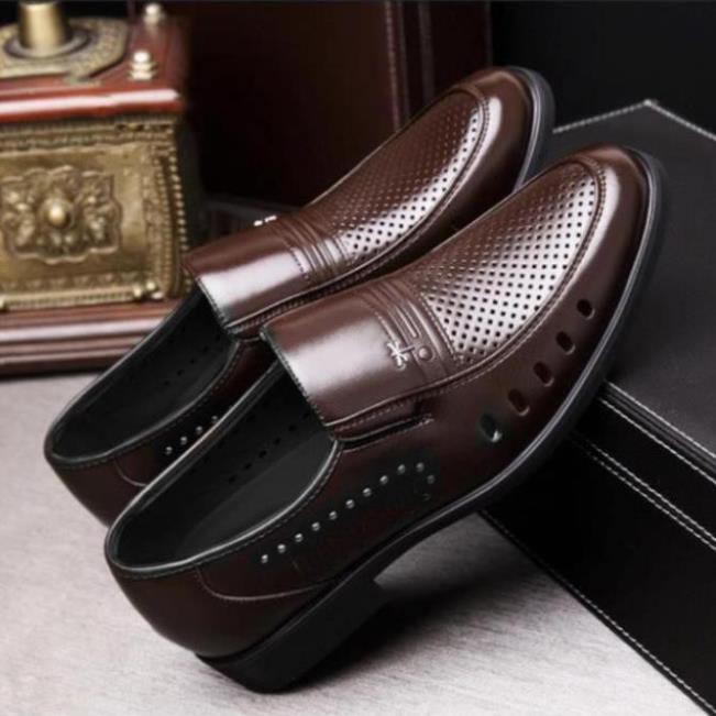 Giày hè nam da bò nguyên tấm ,đế cao su khâu chắc chắn ,mẫu giày nam cho các quý ông .Giá tại xưởng G200 _h911