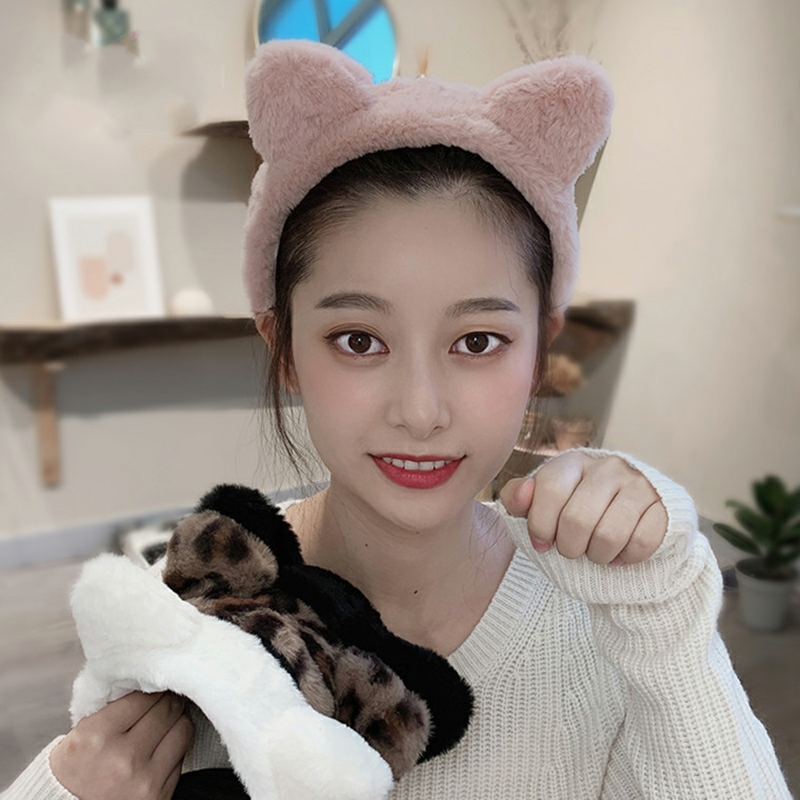 [Hàng mới về] Băng đô cài tóc rửa mặt hình tai mèo