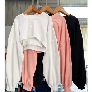 Set áo croptop kèm áo 2 dây