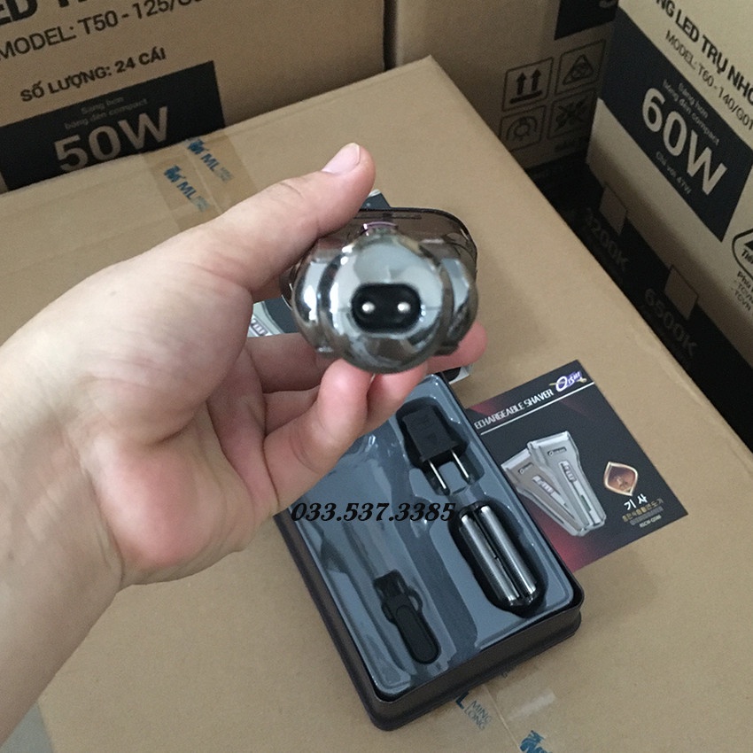 Máy cạo râu nam, máy cạo râu 2 lưỡi 588 bền đẹp công suất 3W