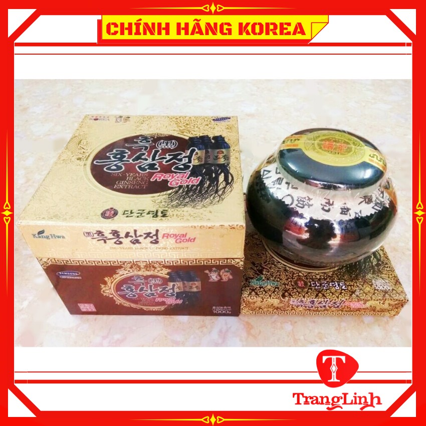 Cao hắc sâm Kanghwa chính hãng, hũ 1kg - Cao sâm hàn quốc Korea Black Ginseng Extract - tranglinhkorea