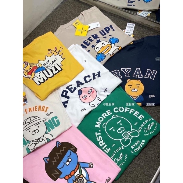 Áo phông TOPTEN x Kakao Friends Hàn Quốc full size