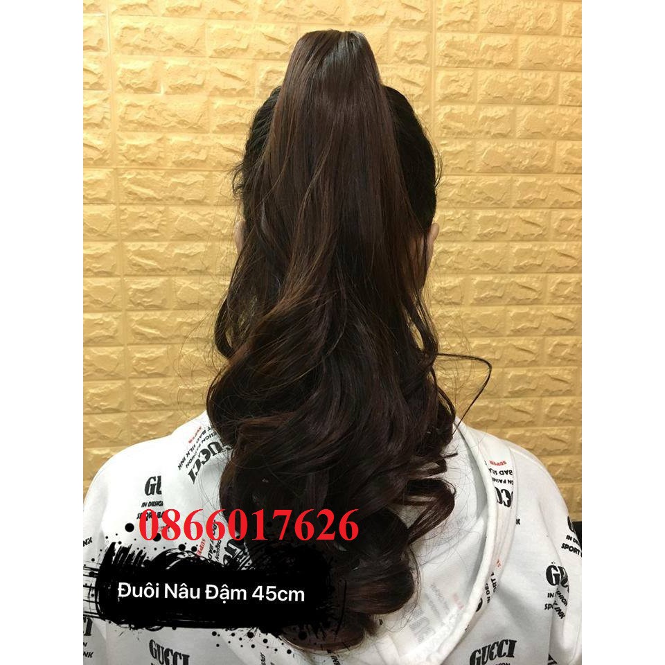 Đuôi tóc nâu đậm 45CM