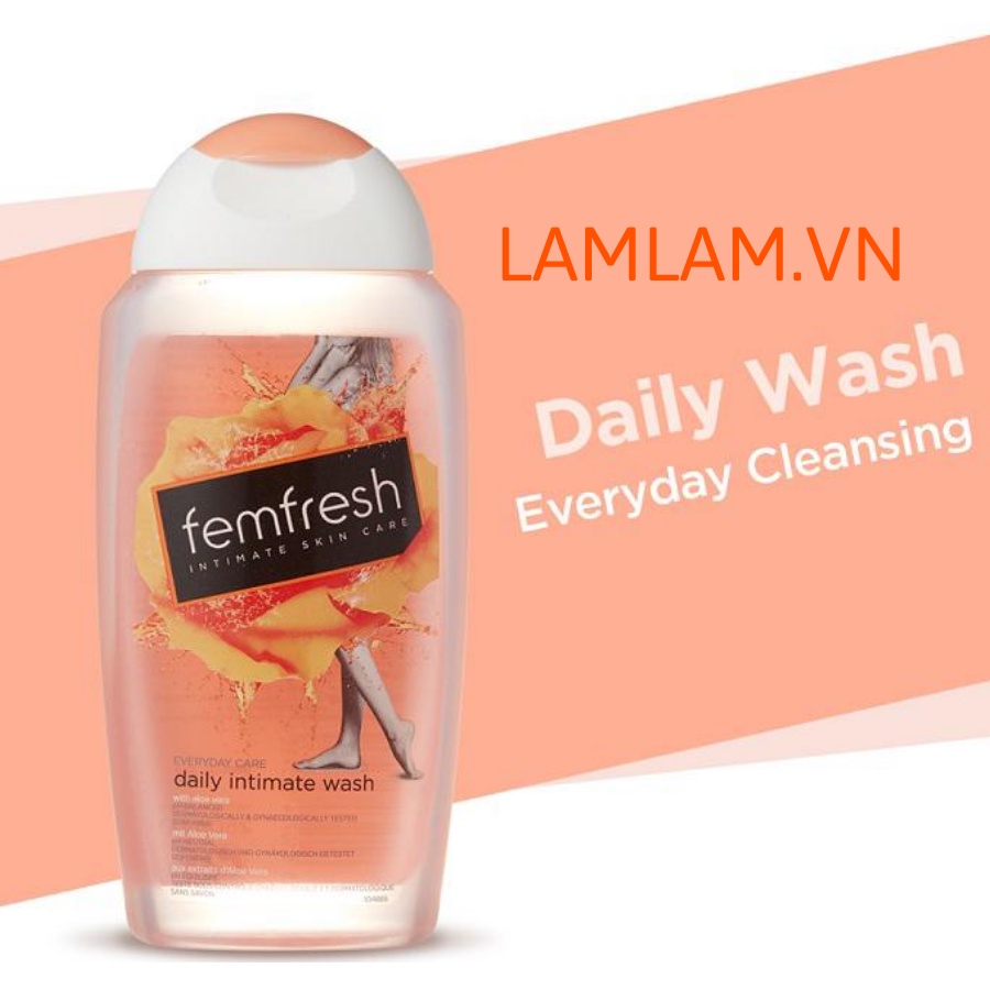 Dung Dịch Vệ Sinh Phụ Nữ Femfresh Daily Intimate Wash 250ml #Cam