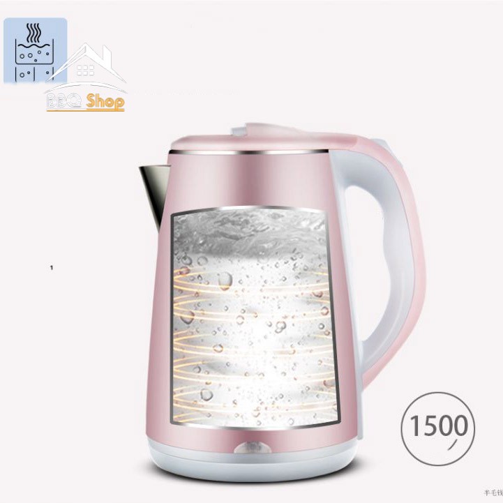 [RẺ VÔ ĐỊCH] Ấm Siêu Tốc 2 Lớp JipLai Thái Lan 2.5L Tiện Dụng, đun nước nóng nhanh