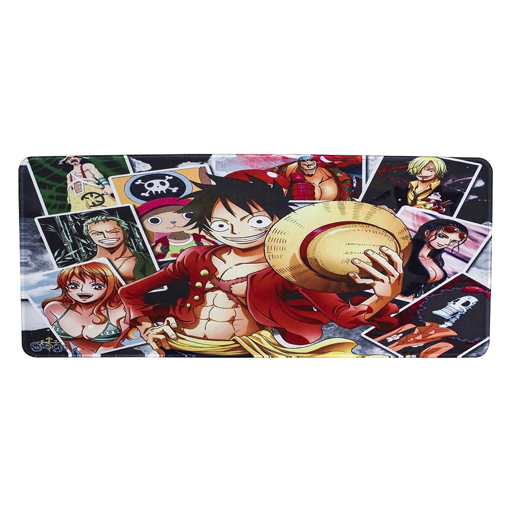 Lót chuột cỡ lớn 70x30cm dày 3mm nhân vật One Piece Luffy Zoro Sanji Ace lót chuột One piece chống trơn trượt có bo viền