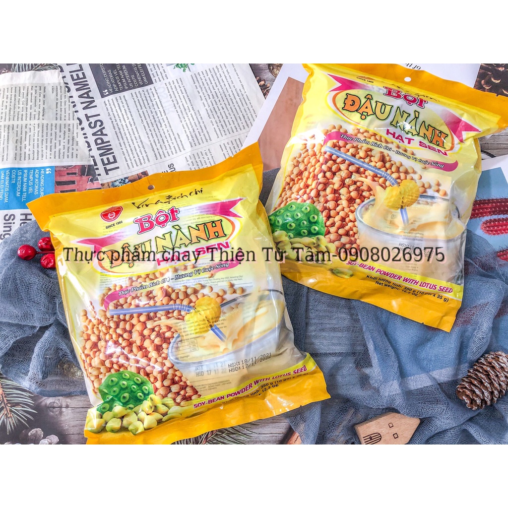 Bột Đậu Nành Hạt Sen Bích Chi 10 gói x35g