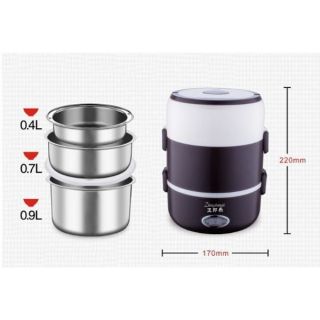 Cặp lồng điện mini 3 tầng (hấp hoặc nấu được cơm)