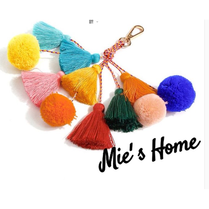 Móc chìa khóa TUA RUA PHONG CÁCH BOHO xinh xắn/ DIY- KIT NGUYÊN LIỆU TỰ LÀM MÓC KHÓA XINH XẮN/ MIE HANDMADE SHOP