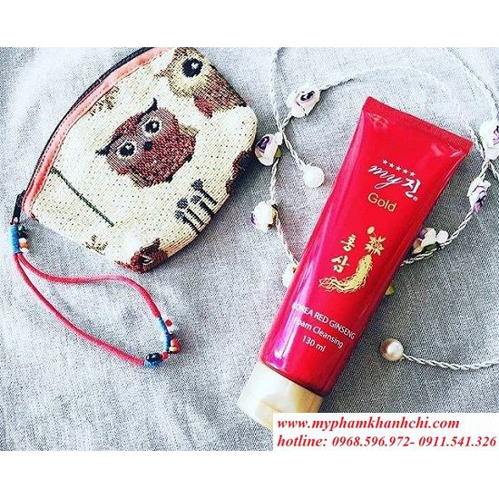 SỮA RỬA MẶT SÂM ĐỎ GINSENG FOAM CLEANSING MY GOLD