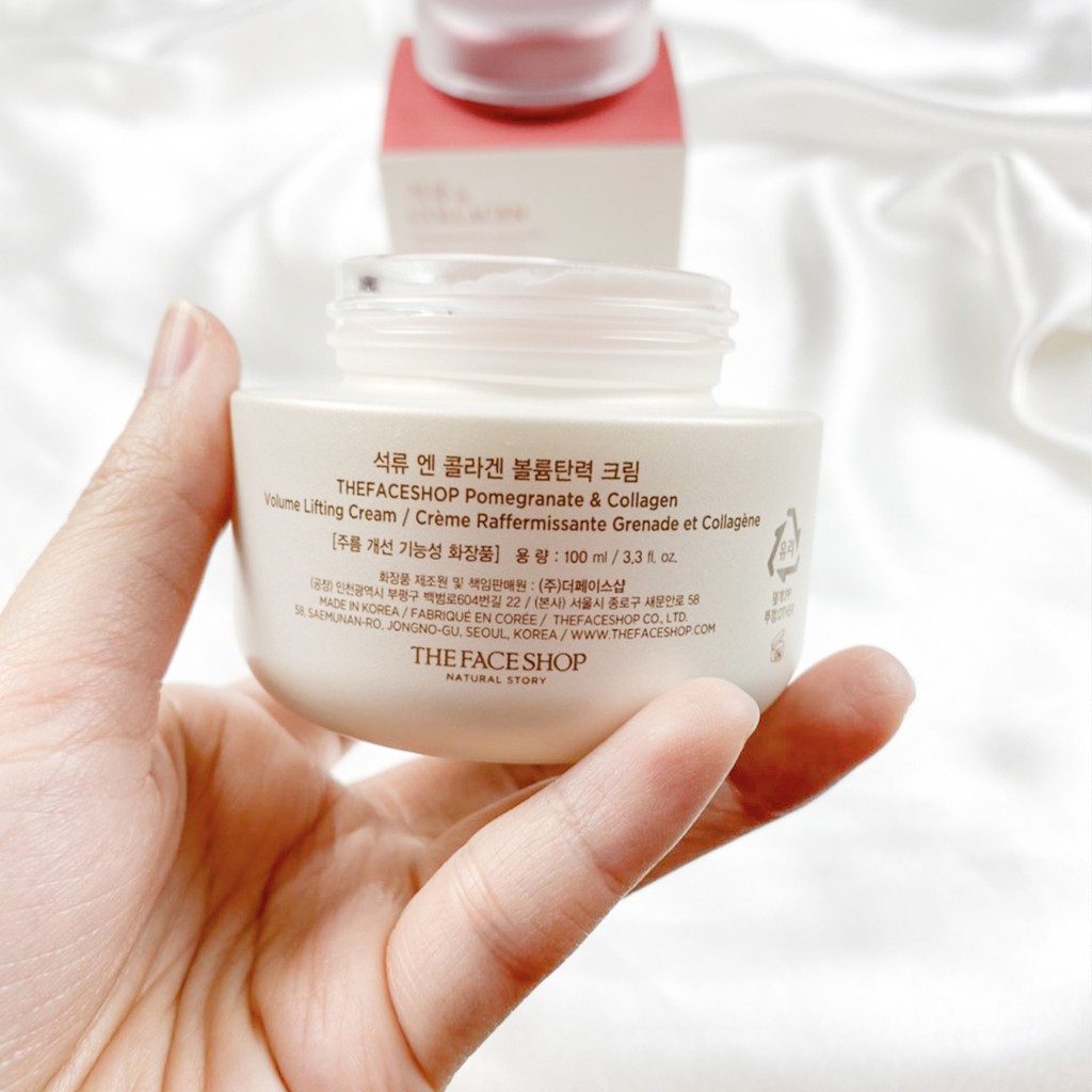 Kem dưỡng da mặt TheFaceShops Pomegranate & Collagen Volume Lifting Cream nâng cơ, chống lão hóa da - HONGS BEAUTY