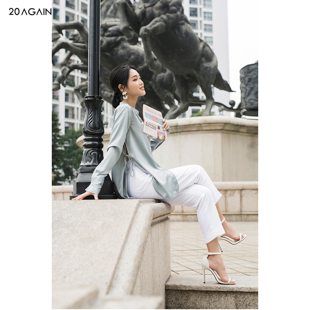 Quần Âu nữ công sở 92WEAR thiết kế túi chéo sườn QAA0127 | BigBuy360 - bigbuy360.vn