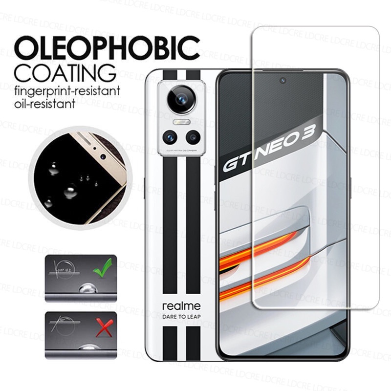 Kính Cường Lực 4 Trong 1 Bảo Vệ Ống Kính Máy Ảnh Sau 9H Cho Realme C35 C31 9i 9 Pro Plus Realme GT Neo 3 Narzo 50A Prime