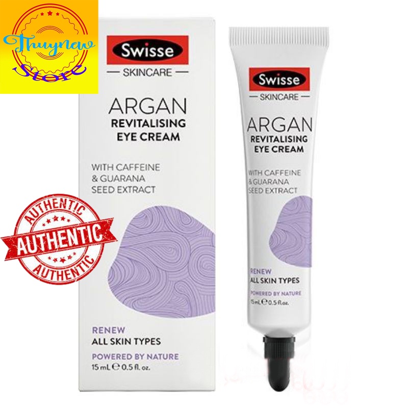 Kem dưỡng mắt Swisse Argan Revitalising Eye Cream 15ml Úc