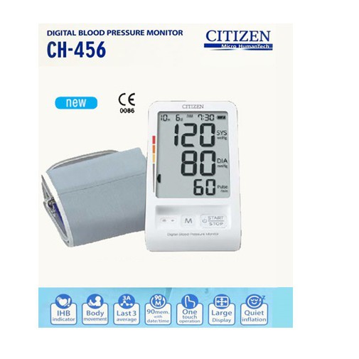 MÁY ĐO HUYẾT ÁP BẮP TAY CITIZEN CH-456