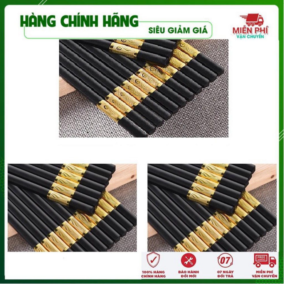 Đũa Ăn Hợp Kim💝FREESHIP💝Hộp 10 Đôi Đũa Chống Mốc Hàn Quốc Cao Cấp [Đồ Gia Dụng Thông Minh]