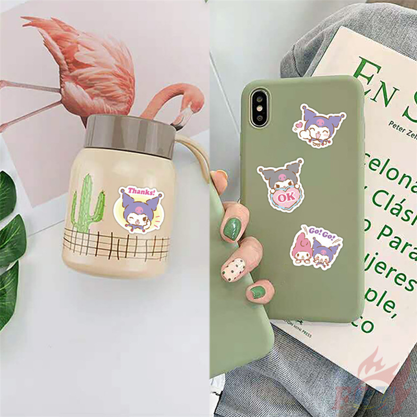 ❉ Kuromi Q-3 Retro Stickers ❉ 40Pcs/Set Sanrio Cartoon Character DIY Decals Stickers for Album Diary Laptop Scrapbooks Skateboard