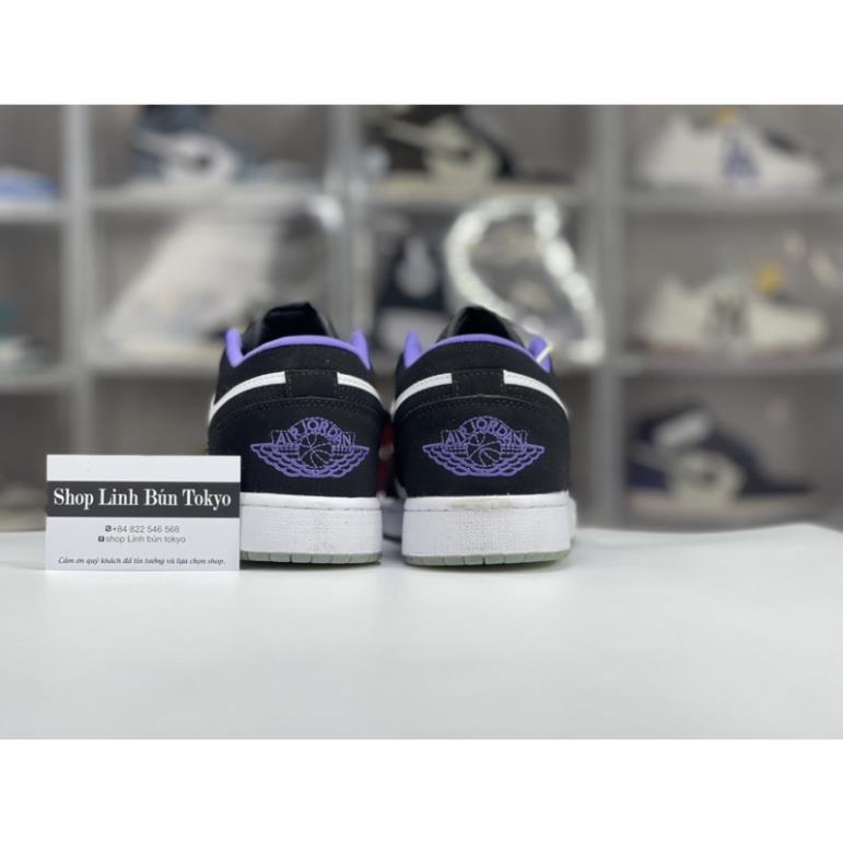 Giày jodan low Black tím + hộp