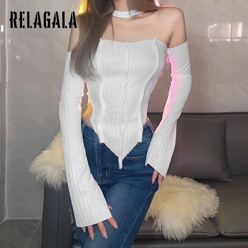 Áo hai dây dáng ôm hở vai màu trơn thời trang quyến rũ dành cho nữ