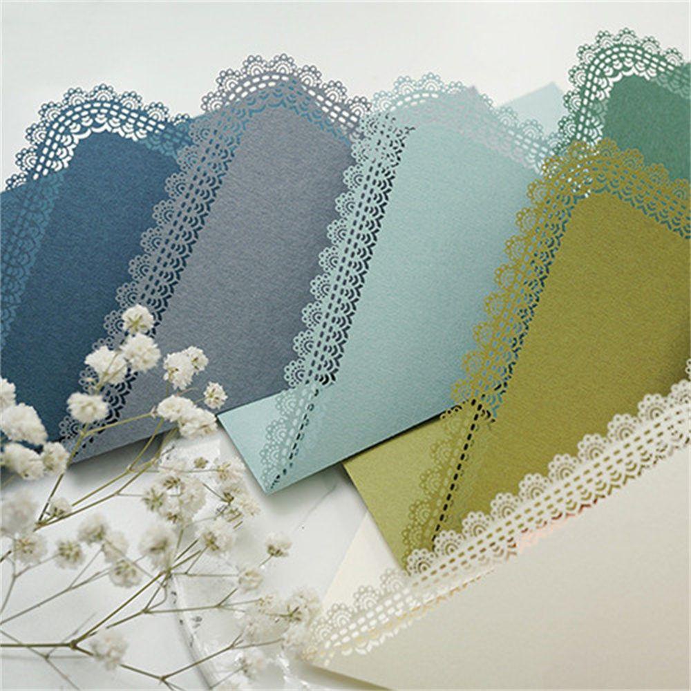Set 2 Thiệp Giấy Kiểu Ren Rỗng Retro DIY