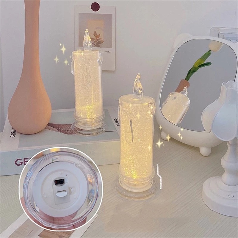 Đèn led phát sáng hình nến chạy bằng pin sử dụng tiện lợi