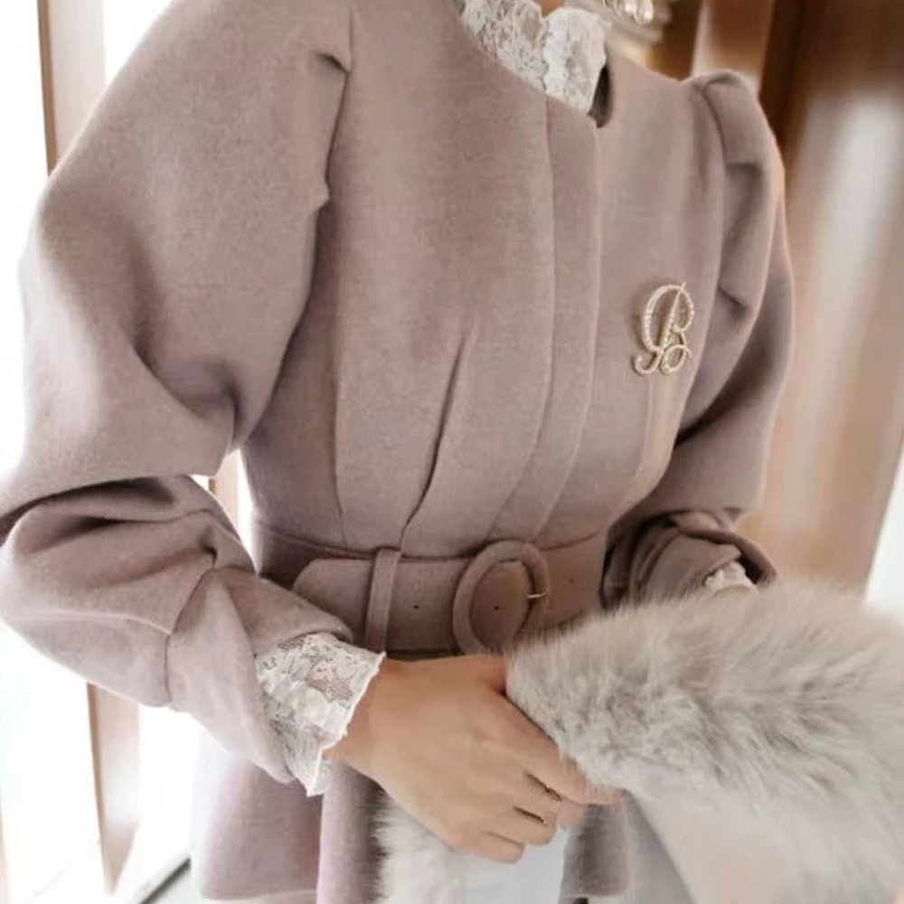 Ghim Cài Áo Hình Chữ Cái Đính Ngọc Trai Nhân Tạo Thời Trang