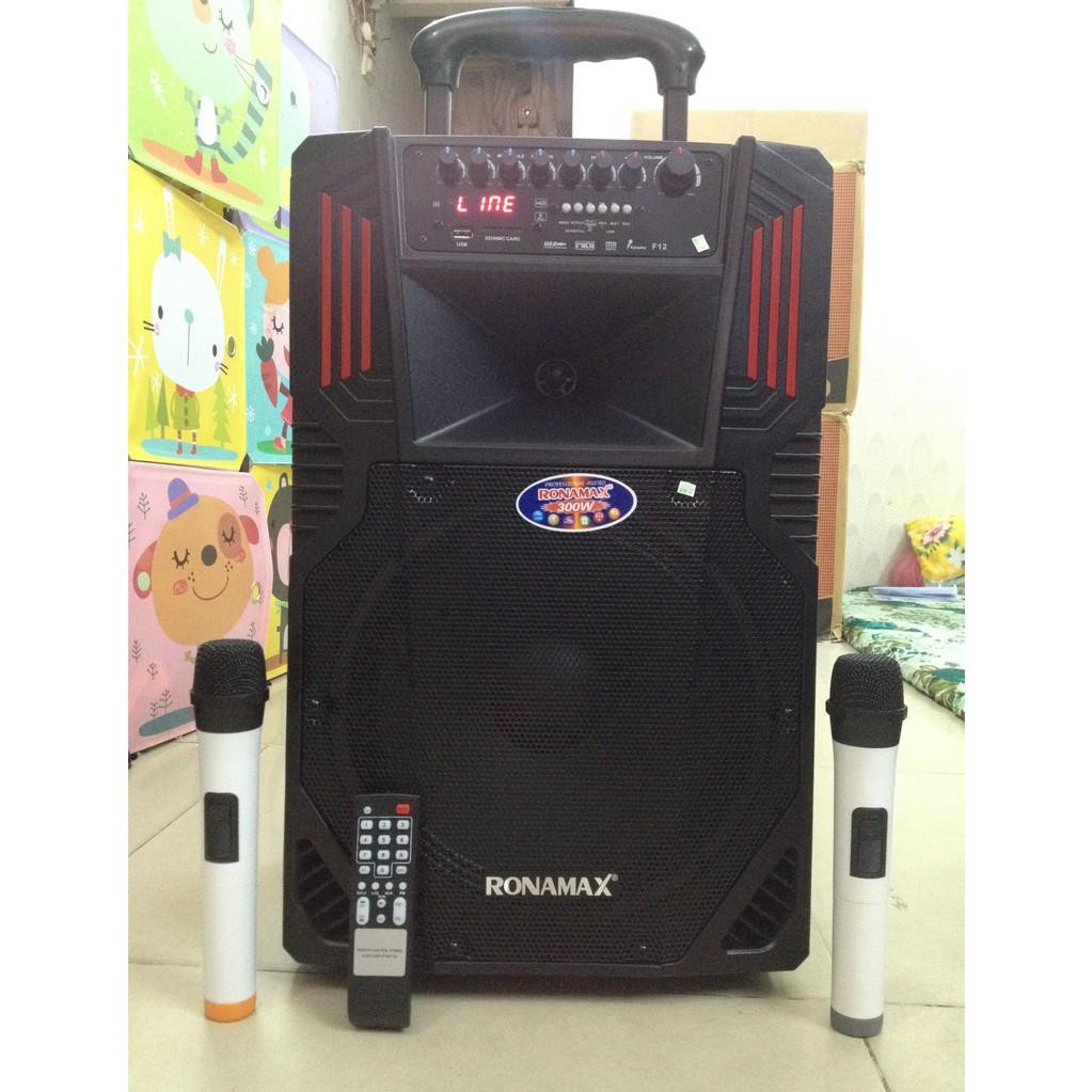 Loa Bluetooth Karaoke RONAMAX F12  tặng 2 micro ko dây