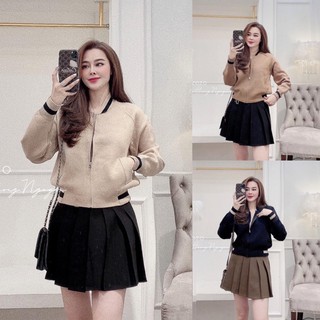 Áo khoác dạ kiểu dáng bomber hàng đẹp⚡️ảnh thật 3 màu