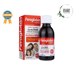 Siro bổ sung sắt Feroglobin Liquid B12 bổ sung sắt cho cả gia đình chai 200ml