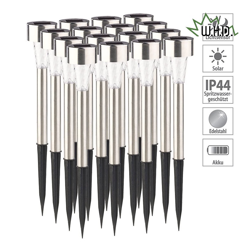 1 Đèn LED Năng Lượng Mặt Trời Bằng Thép Không Gỉ Nhiều Màu Chống Nước Cho Lối Đi Sân Vườn